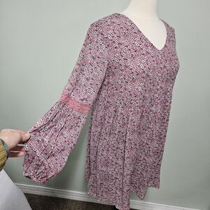 Miami Francesca's Longsleeve Floral Dress Romantic Whimsigoth Flowy Medium